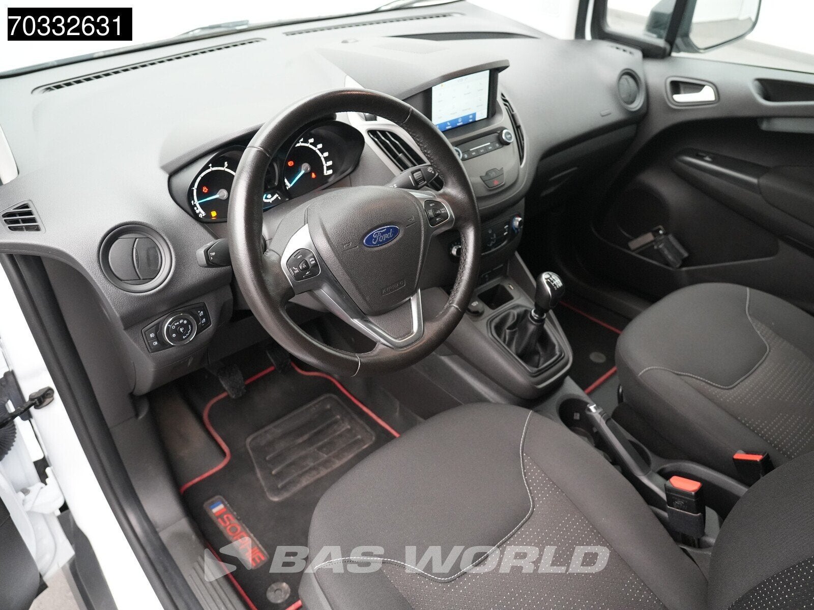 Ford Tourneo Courier Benzine L1H1 Navi Airco Cruise Camera E, Auto's, Bestelwagens en Lichte vracht, Stof, Euro 6, Wit, 100 pk