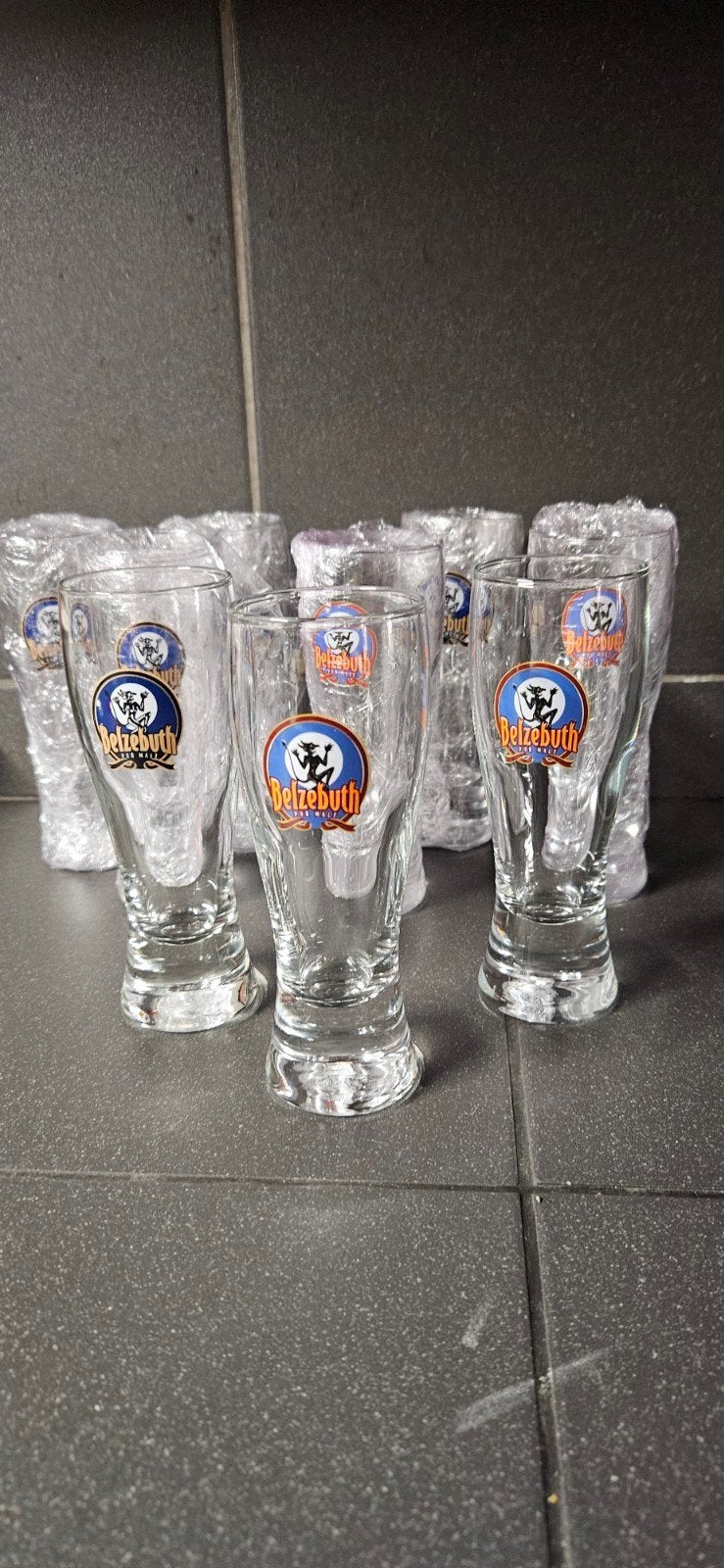 Verres galopins  Belzebuth, Enlèvement ou Envoi, Neuf, Verre à bière
