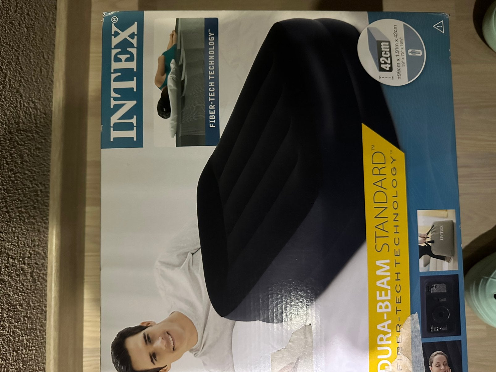 INTEX 1 persoons luchtbed, Caravans en Kamperen, Luchtbedden, Ophalen, Zo goed als nieuw, 1-persoons