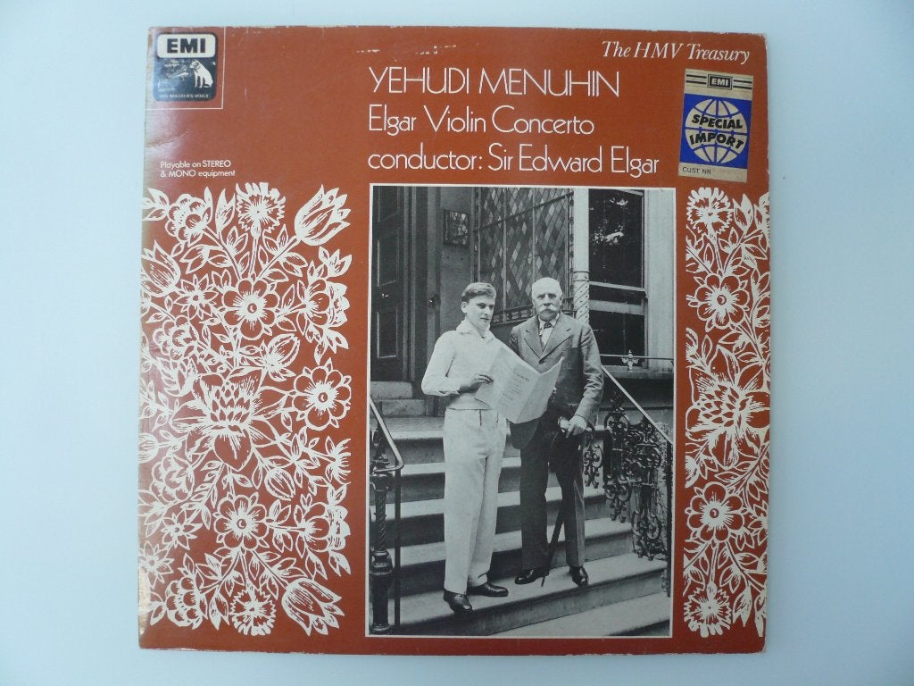 LP Yehudi Menuhin Elgar vioolconcerto opname 1932, Concerto solo, Enlèvement ou Envoi, Utilisé, Elgar