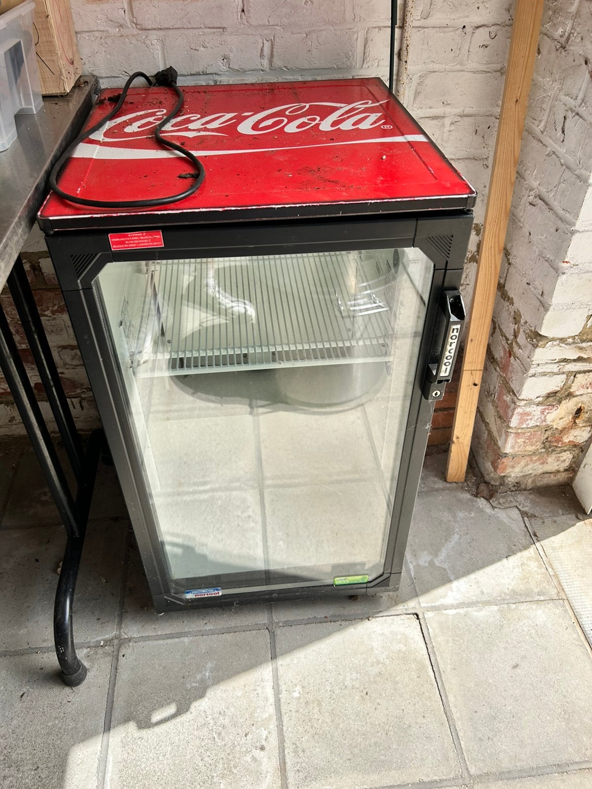 Coca-Cola horeca koelkast / drankkoeler – 1 glazen deur, 85 à 120 cm, Sans bac à congélation, Enlèvement, Utilisé