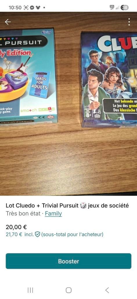 Cluedo et trivial, Ophalen