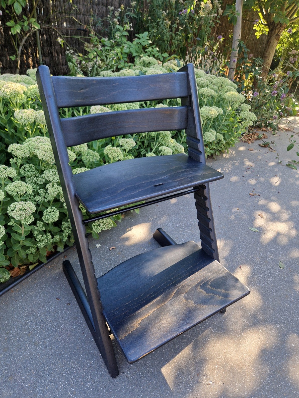 Tripp Trapp kinderstoel Stokke, kleur charcoal, Kinderen en Baby's, Ophalen, Zo goed als nieuw, Meegroeistoel, Gordel(s)