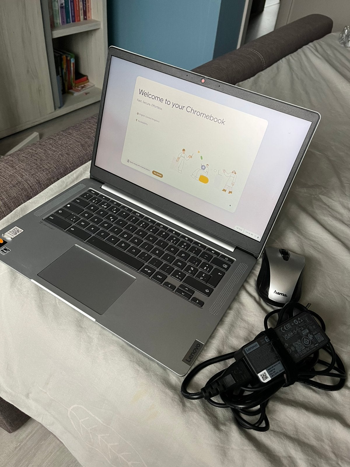 Lenovo IdeaPad Slim 3 Chromebook 14”–8GB RAM – 128GB –AZERTY, Ophalen, 14 inch, 8 GB, Zo goed als nieuw