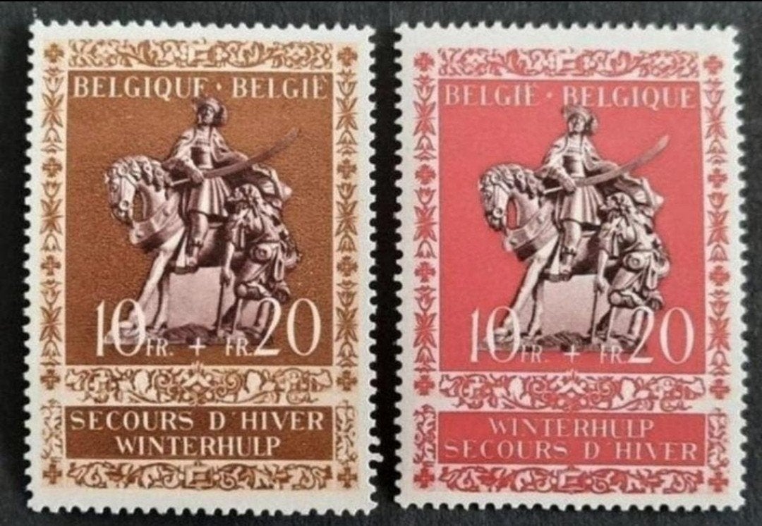 Belgique : COB 613/14 ** Secours d'hiver No 6 1943., Timbres & Monnaies, Sans timbre, Neuf, Enlèvement ou Envoi, Non oblitéré