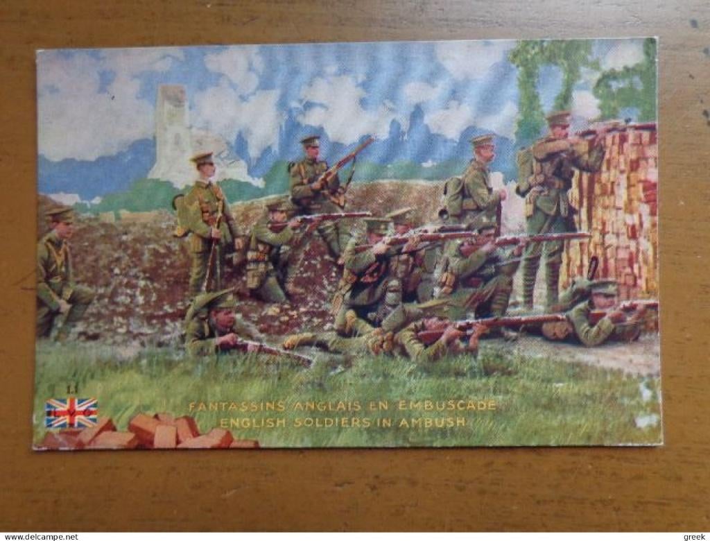 Postkaart Militaria / Fantassins Anglais en embuscade, Collections, Envoi, Affranchie, Politique et Histoire