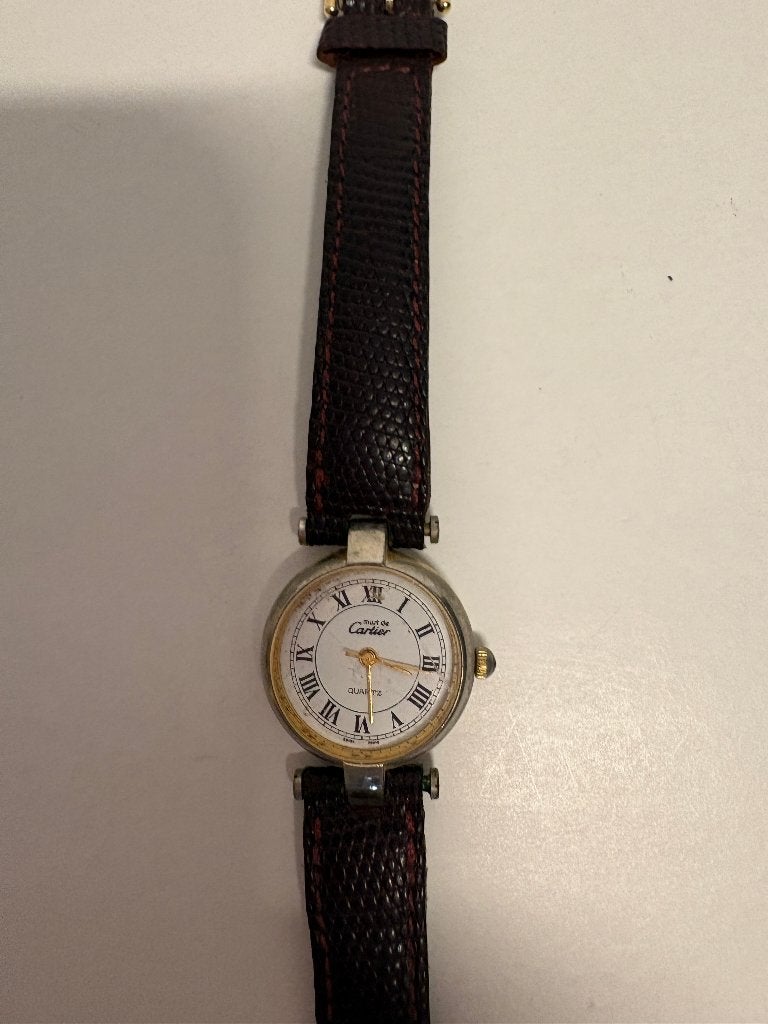 Vintage Must de Cartier Watch Women Quartz, Bijoux, Sacs & Beauté, Porte-monnaie & Portefeuilles, Enlèvement ou Envoi