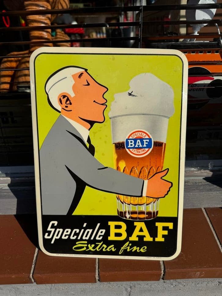 Vintage Speciaal BAF Extra Fine Reclamebord