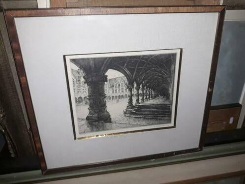 Gravure signe Roger hebbelinck, Ophalen of Verzenden, Gravure