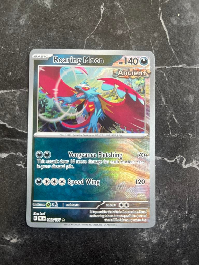 Roaring Moon 065/131 Pokeball Prismatic Evolutions, Ophalen of Verzenden, Zo goed als nieuw
