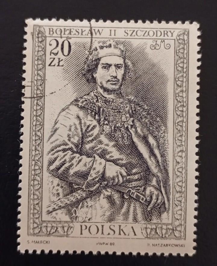 CTO Seal of Poland - relevant personality (2), Postzegels en Munten, Postzegels | Suriname, Verzenden