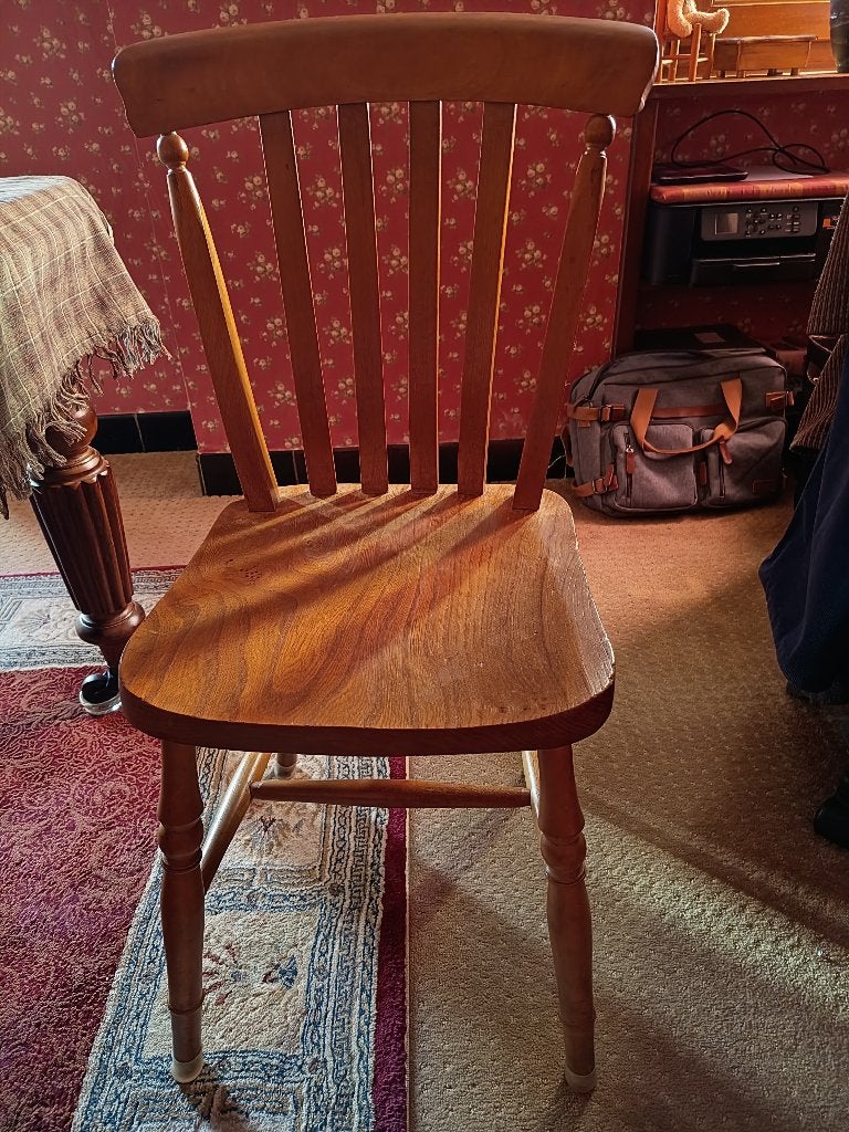 Eettafelstoelen 4 stuks hout, Maison & Meubles, Enlèvement, Utilisé, Bois, Quatre