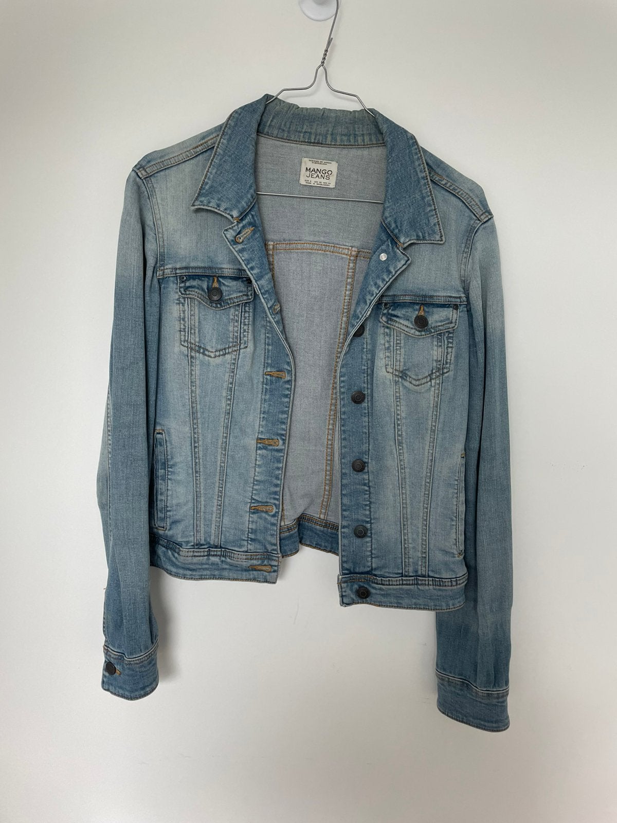 Mango jeansjasje S, Kleding | Dames, Ophalen of Verzenden, Zo goed als nieuw, Maat 36 (S), Blauw