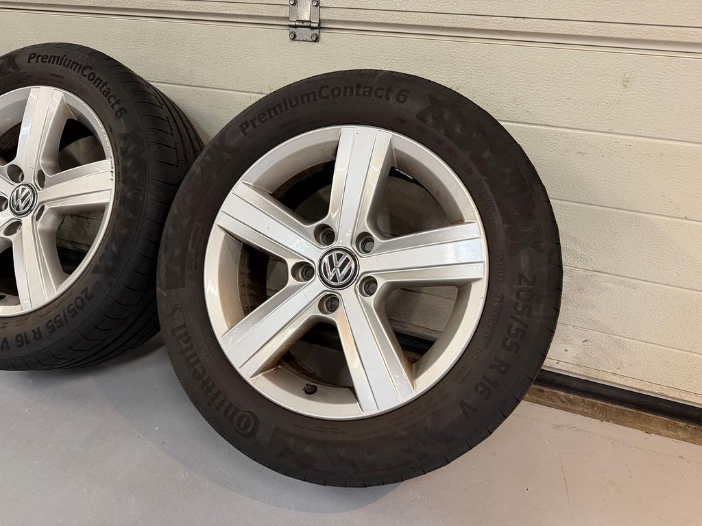 16inch Originele VW Audi Seat Skoda Velgen set! 5x112 A merk, Gebruikt, -, Banden en Velgen, Zomerbanden