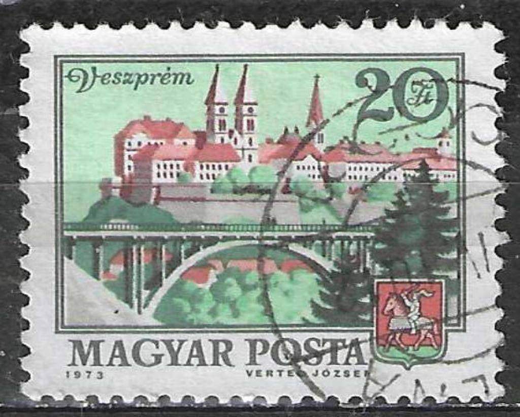 Hongarije 1973 - Yvert 2312 - Veszprem (ST), Postzegels en Munten, Verzenden, Gestempeld