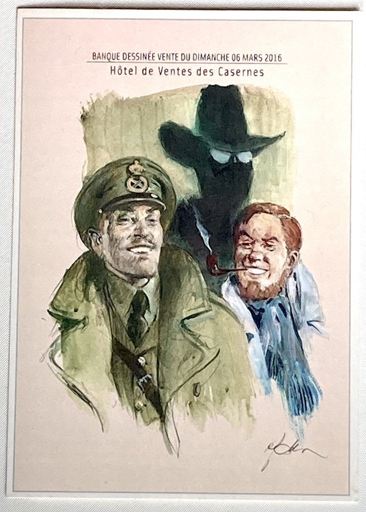 Black et Mortimer 2016 carte postal, Envoi, 1980 à nos jours, Non affranchie