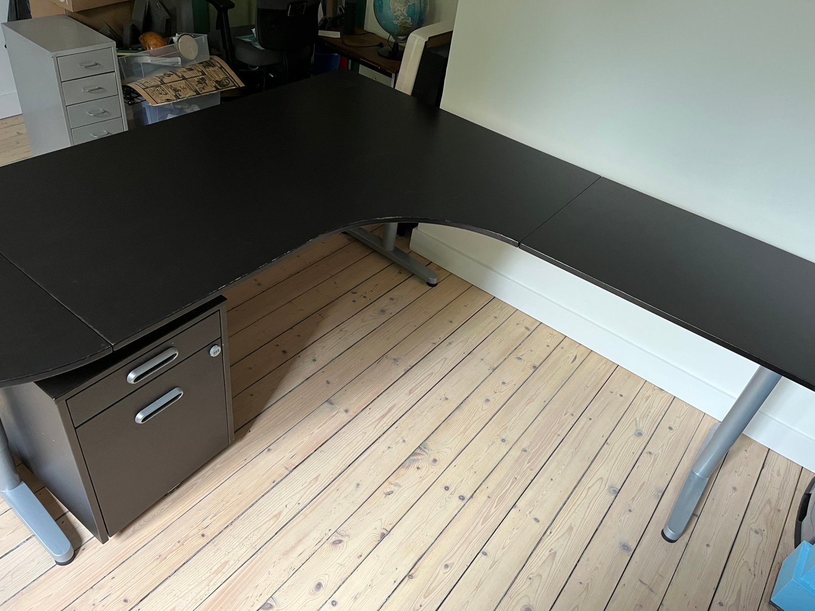 Ikea Galant L-vormig bureau, Utilisé, IKEA, Bois, Moderne
