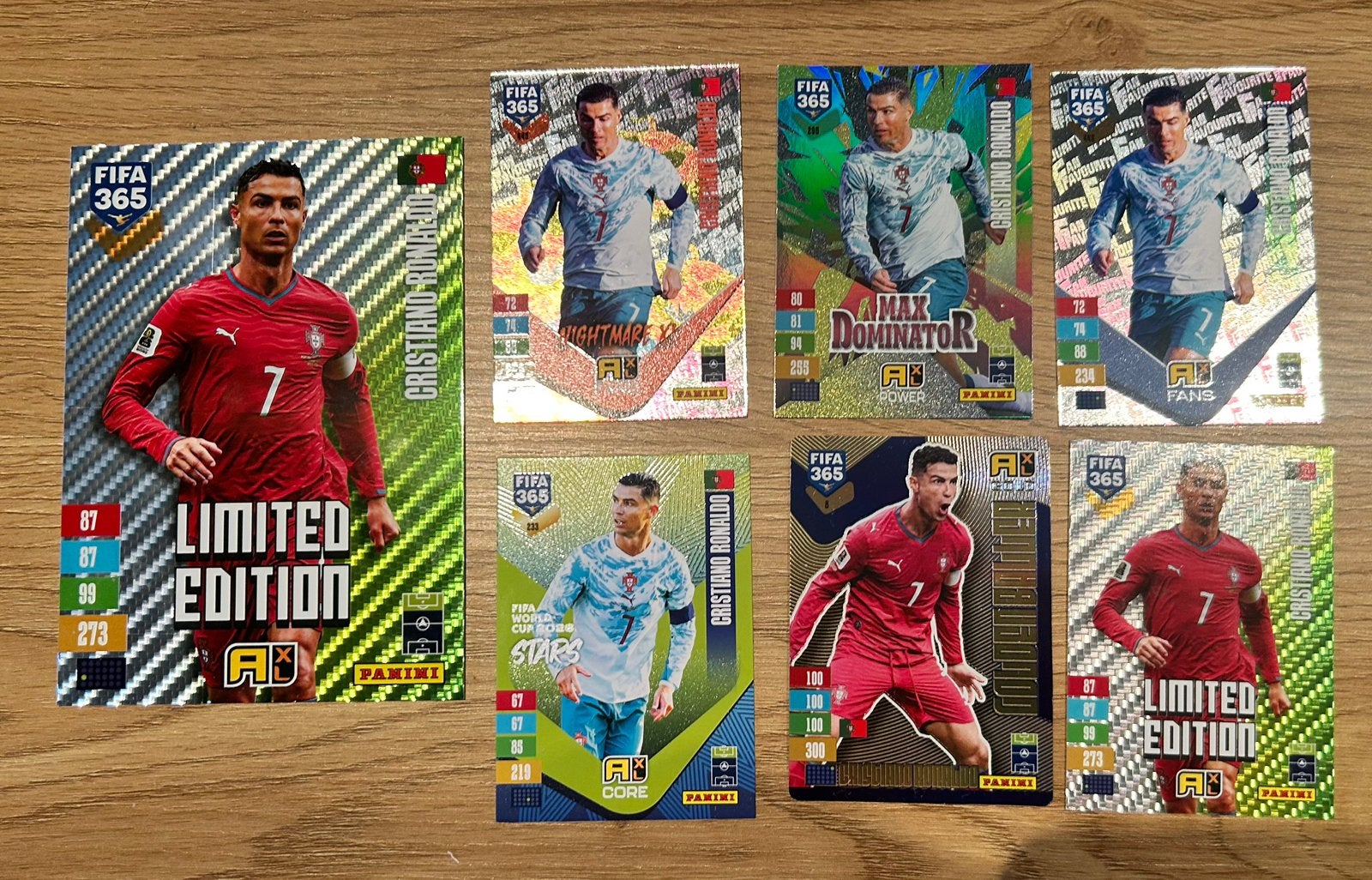Panini Fifa 365 Adrenalyn 2027 Alle 7 Ronaldo kaarten, Ophalen of Verzenden, Nieuw, Meerdere plaatjes