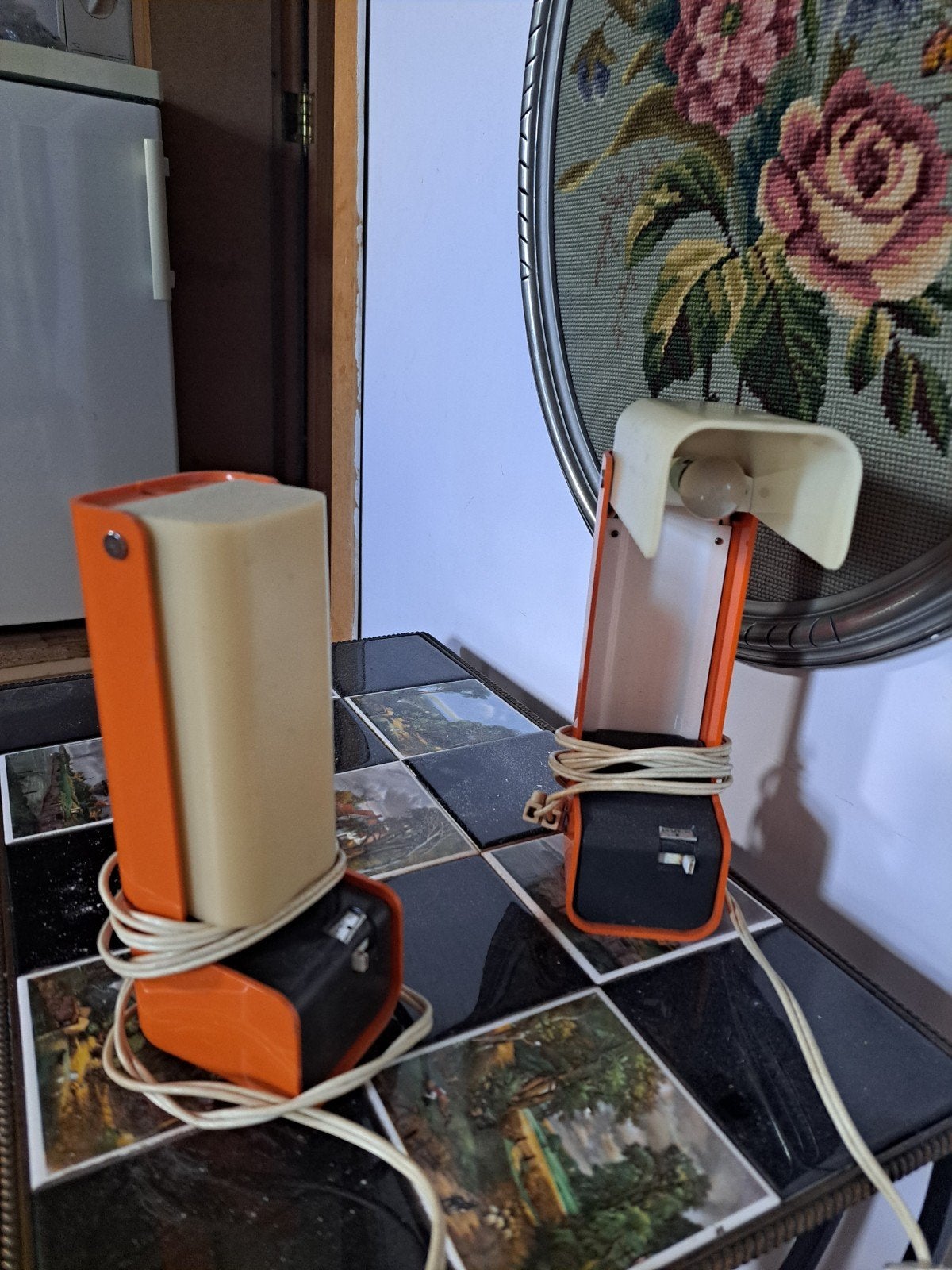 Art deco bedlampjes uit de jaren 60, Ophalen