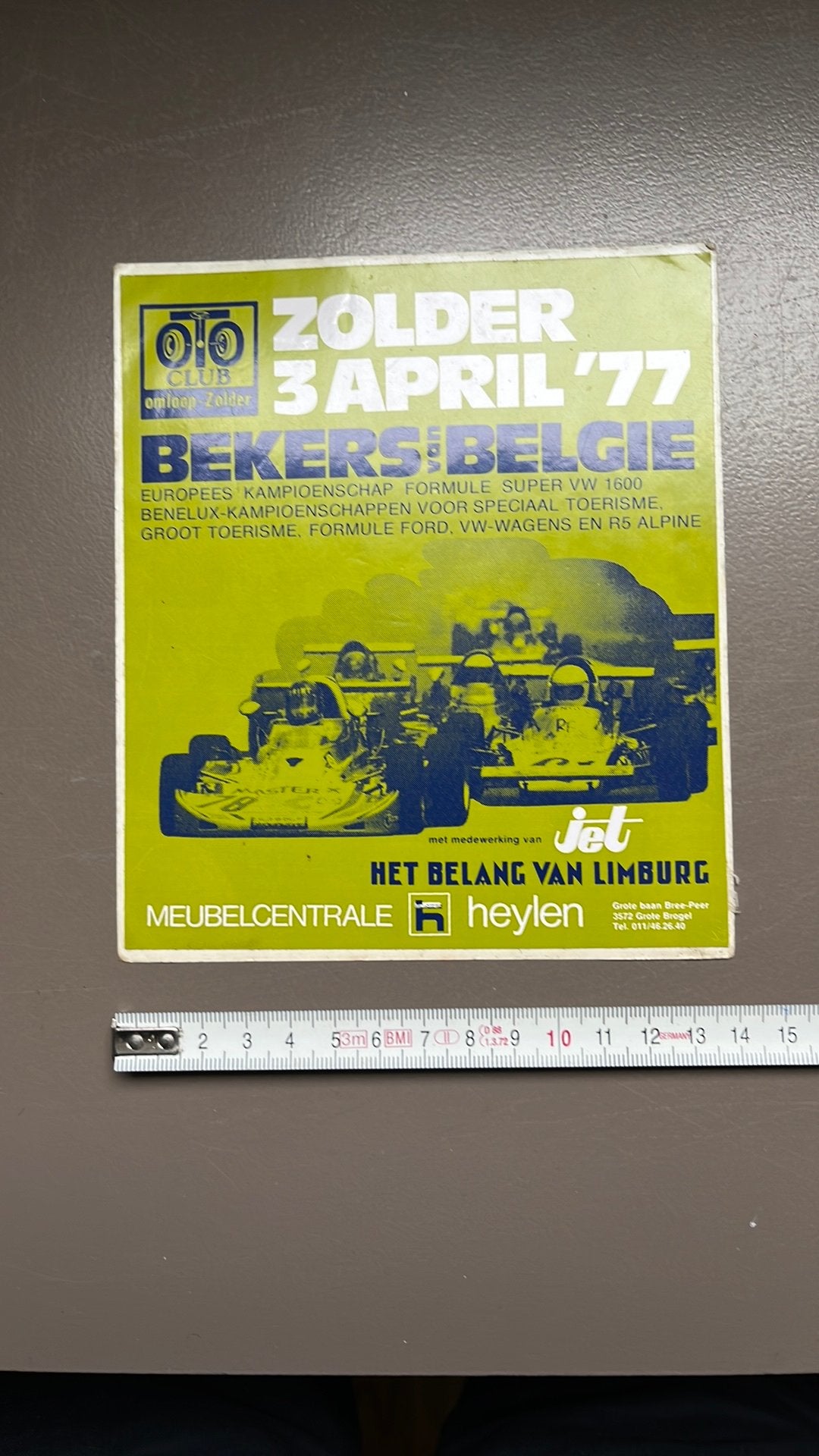 Sticker omloop Zolder 1977, Ophalen of Verzenden, Sticker