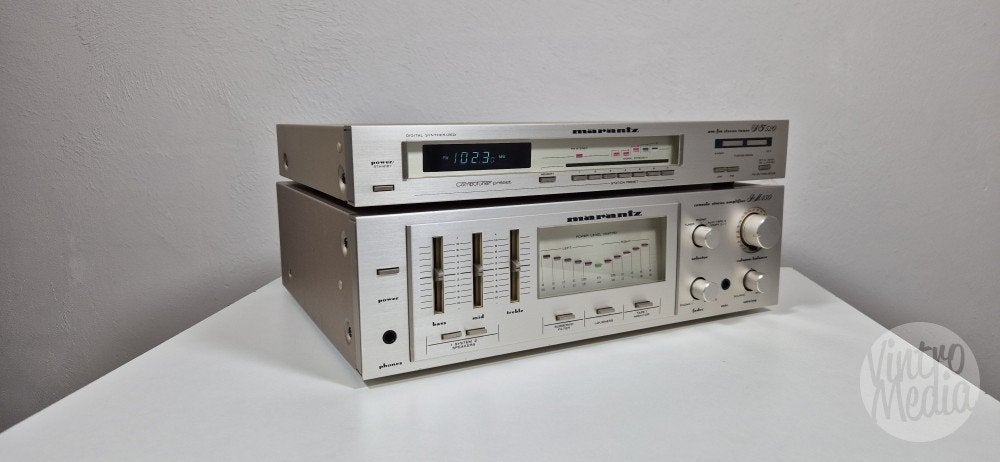 Marantz PM450 Versterker + ST520 Tuner | Stereo | Vintage, Autres marques, Enlèvement ou Envoi, Reconditionné, Tuner ou Radio