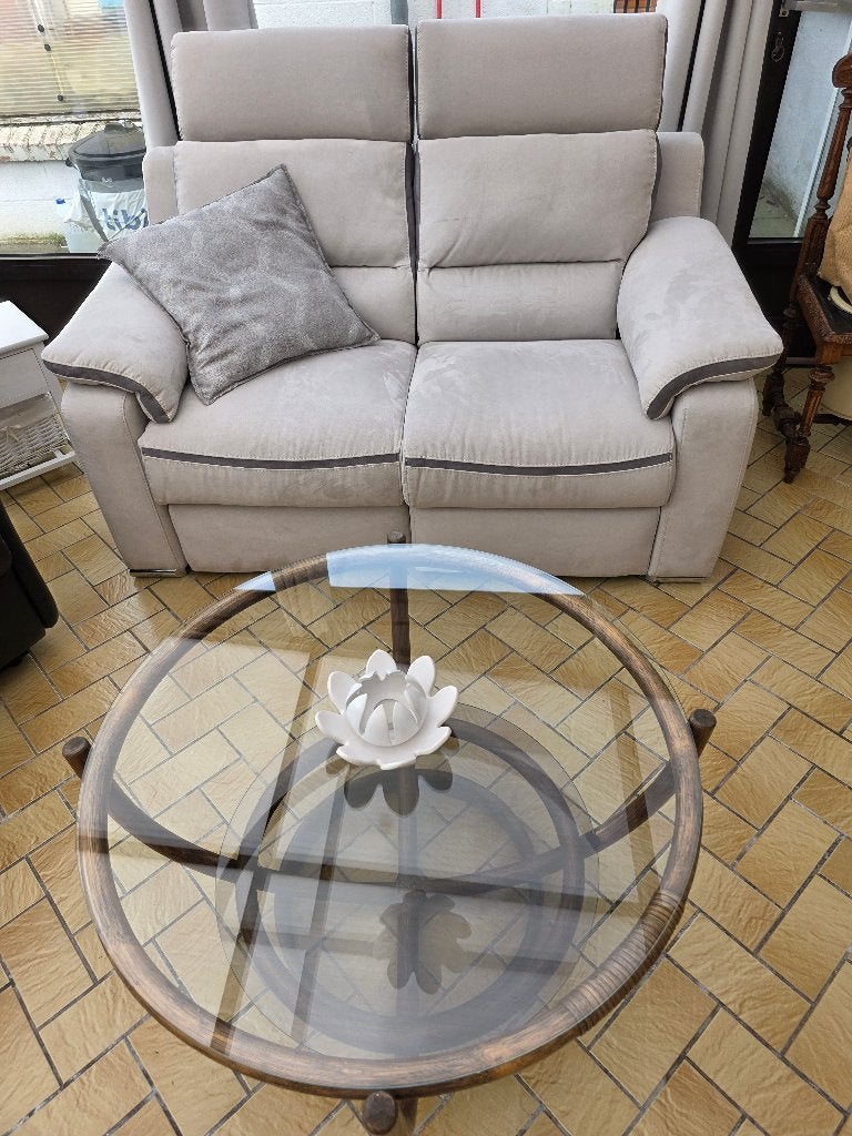 salon nubuck, Enlèvement, Utilisé, Deux personnes, Moderne