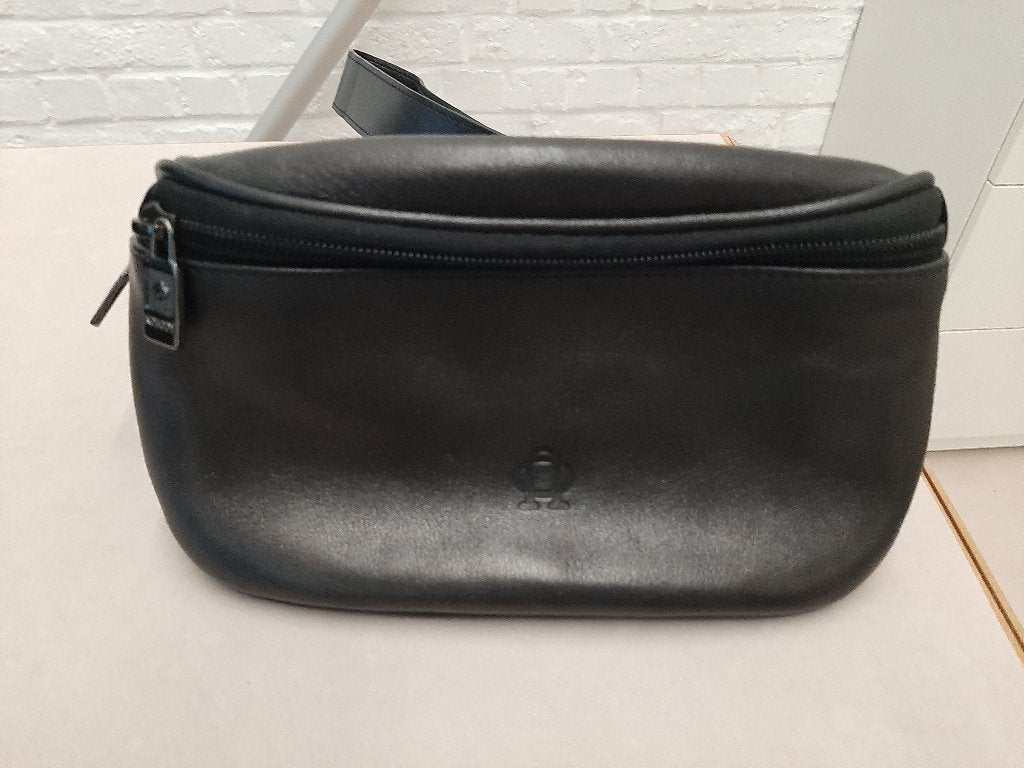 Lederen Zwart Buiktasje NOBODY, Handtassen en Accessoires, Tassen | Schoudertassen, Zwart, Nieuw, Leer, Ophalen