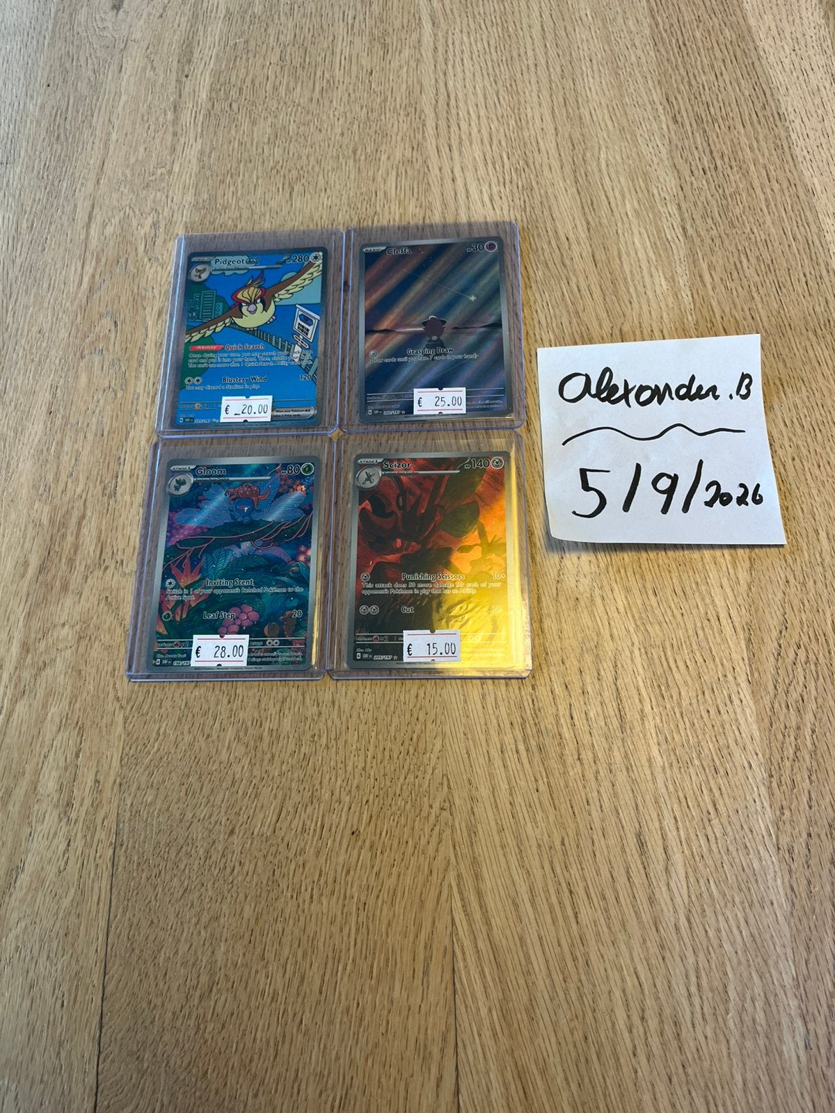 Pokemon kaarten van: Obsidan flames, Enlèvement ou Envoi, Comme neuf