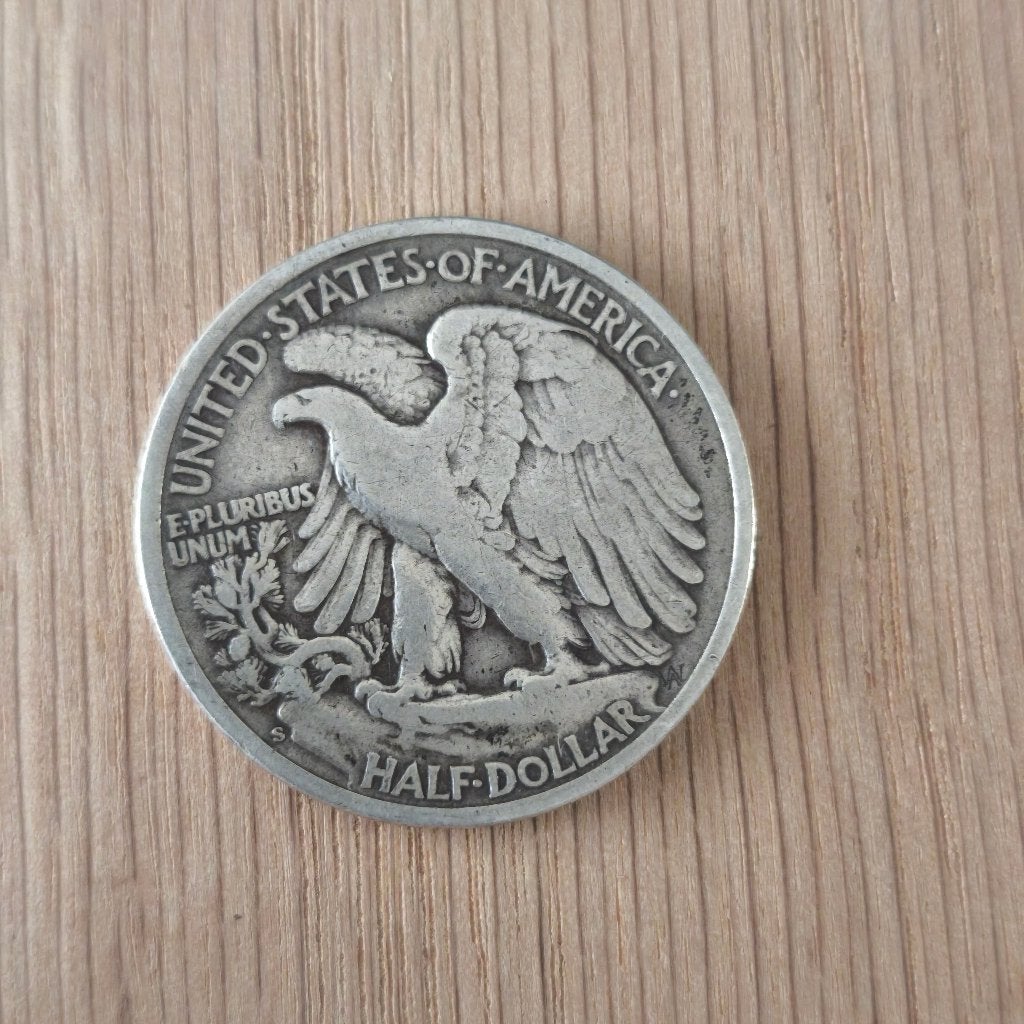 Zilveren Walking Liberty Half Dollar V.S. 90% Zilver, Ophalen of Verzenden, Overige landen, Losse munt, Zilver