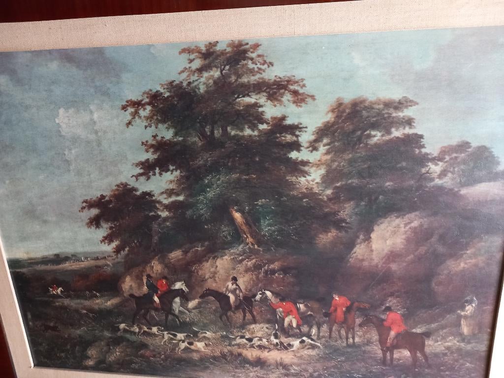 Schilderij jachttafereel, Ophalen