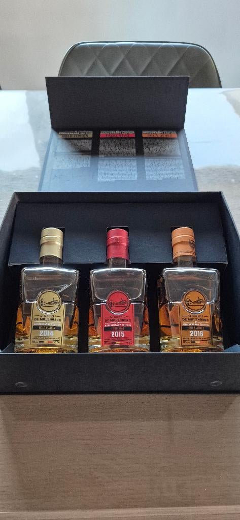 Whisky De Molenberg Anniversary Edition set 2014-2015-2016, Divers, Enlèvement ou Envoi