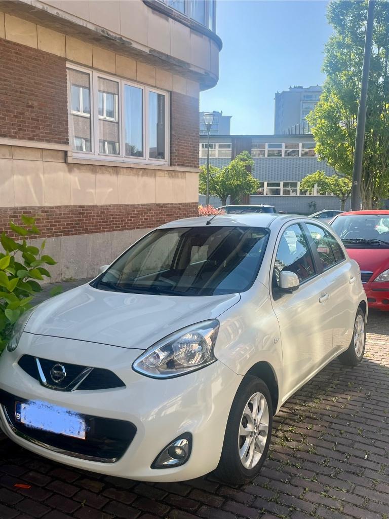 Nissan Micro parfait état à vendre, Auto's, Automaat, Stof, Wit, Airbags