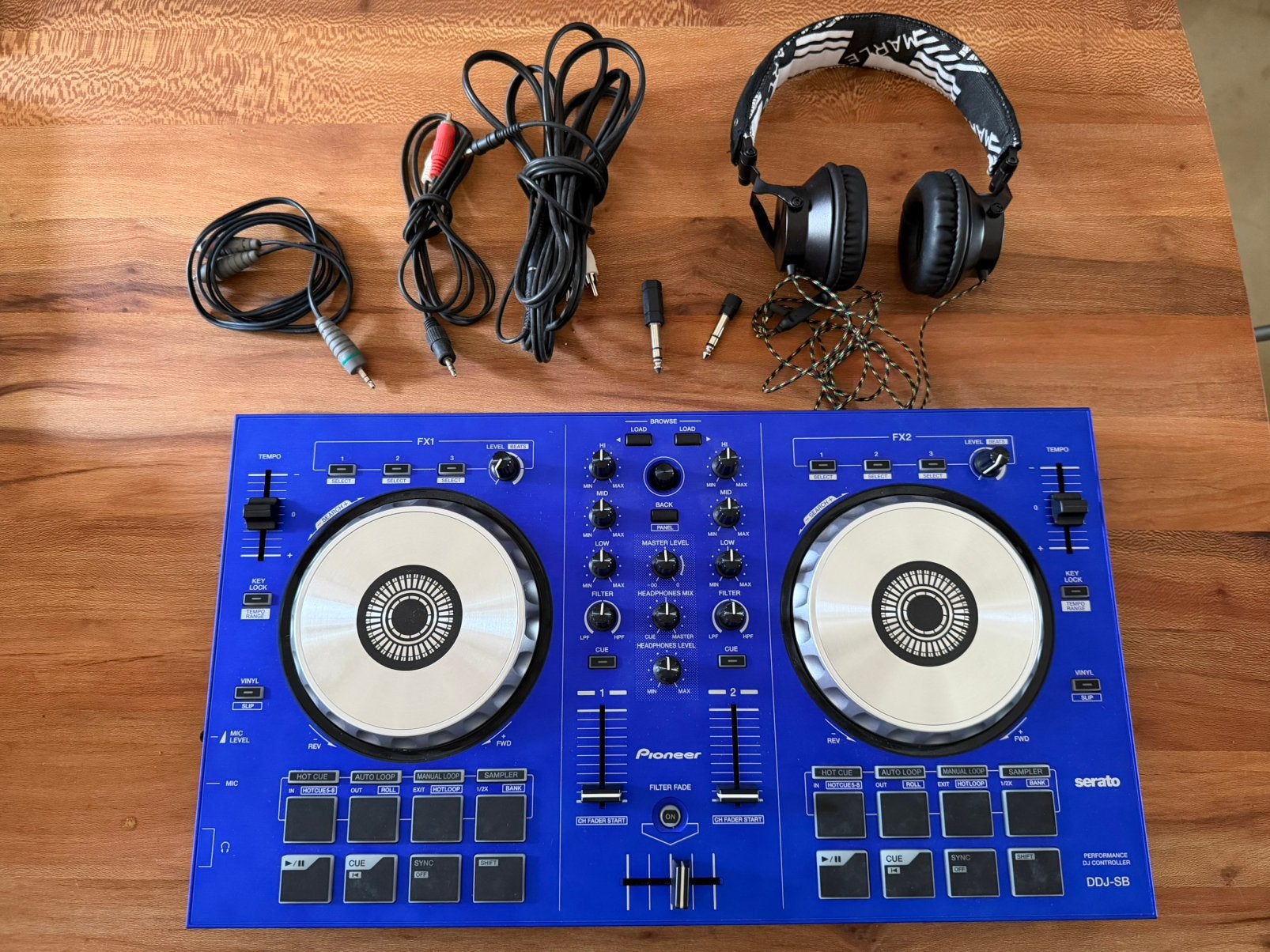 DJ-set Pioneer DDJ-SB + Marley hoofdtelefoon, Musique & Instruments, Enlèvement, Comme neuf, DJ-Set, Pioneer
