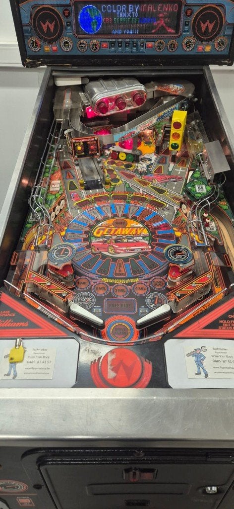 flipper The Getaway, Collections, Machines | Flipper (jeu), Flipper (jeu), Williams, Enlèvement, Imprimante matricielle