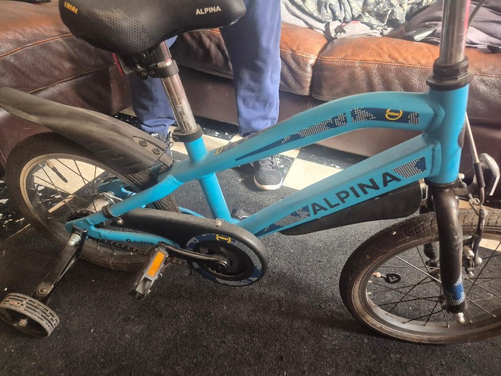 Kinder fiets, Fietsen en Brommers, Fietsen | Kinderfietsjes, Ophalen, Zijwieltjes, Alpina, Minder dan 16 inch