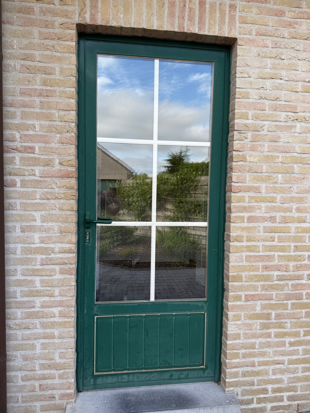 Buitendeur met dubbel glas 88,5 x 209cm / te schilderen, Ophalen, Gebruikt, 80 tot 100 cm, Buitendeur