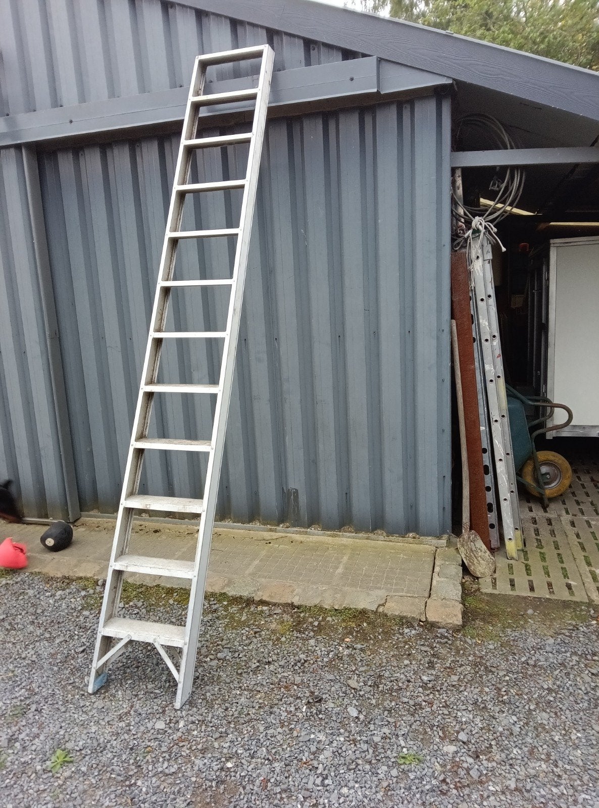 Aluminium ladder, Doe-het-zelf en Bouw, Ladders en Trappen, Ophalen