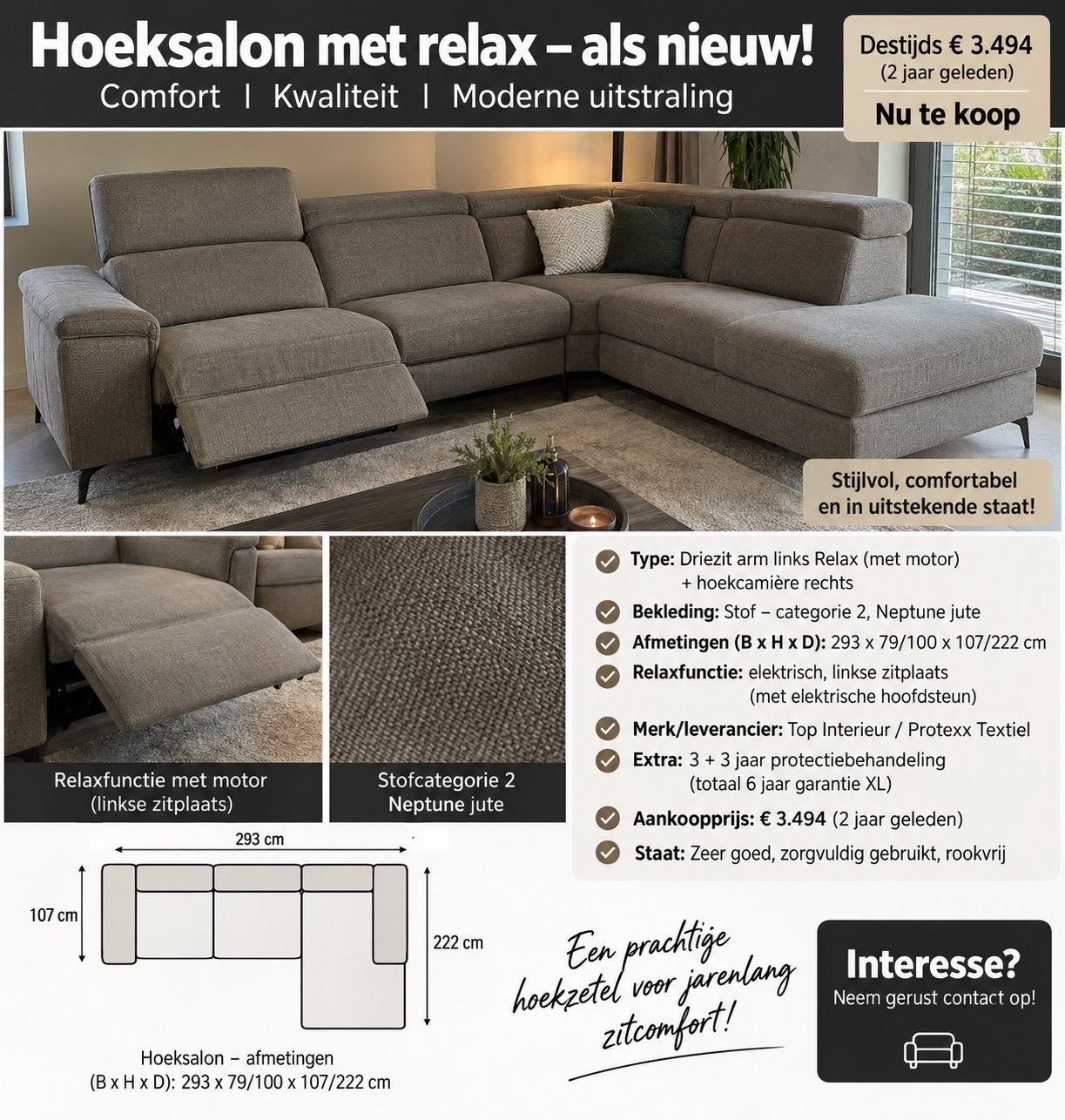 Hoeksalon, Enlèvement, Comme neuf