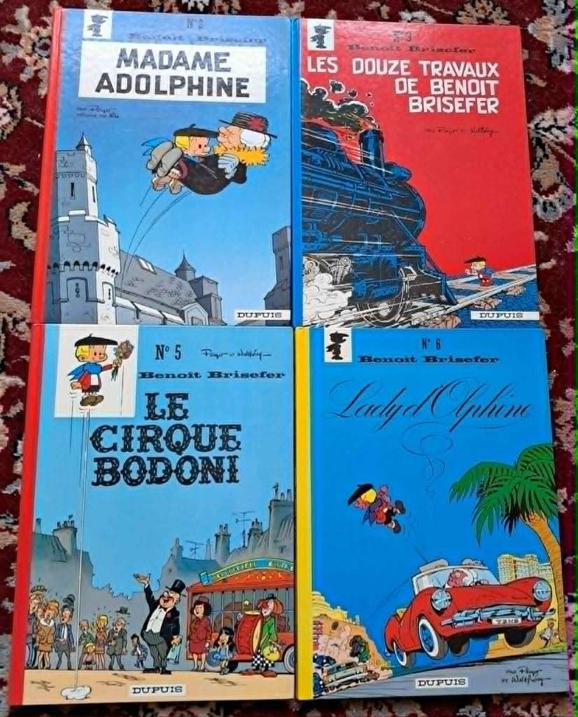 Benoît Brisefer - Set van 4 albums, Gelezen, Peyo, Ophalen of Verzenden, Meerdere stripboeken