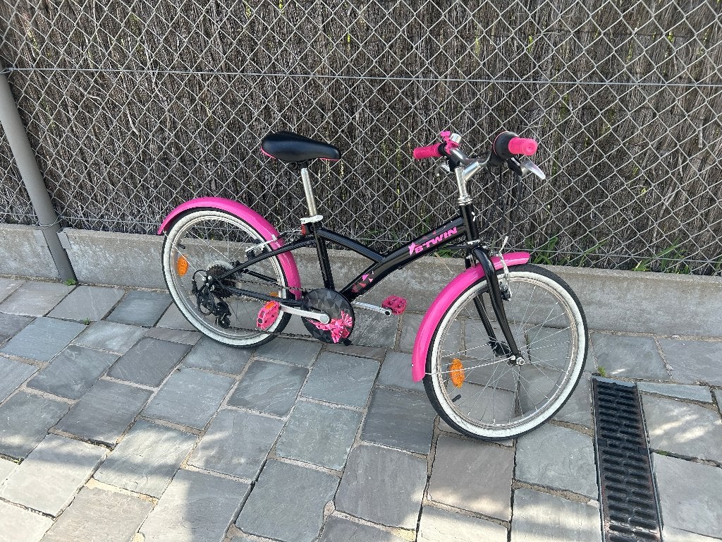 meisjesfiets BTWIN 20 inch, Vitesses, Frein sur jante, B-Twin, Utilisé