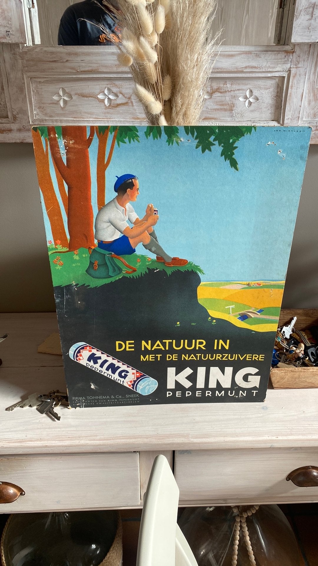 Ancienne publicite papier pepermunt king deco pub, Enlèvement ou Envoi, Comme neuf
