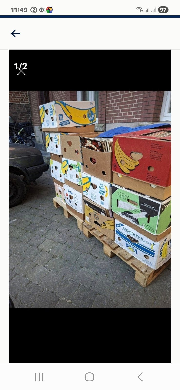 4000 disques vinyles 33 tours, Enlèvement