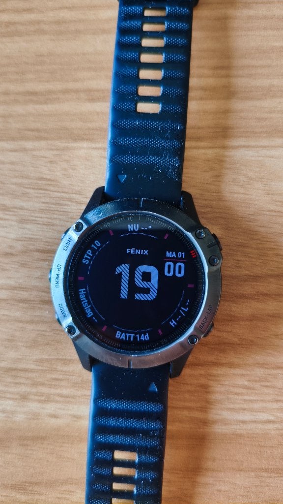 DLC Garmin Fenix 6 Sapphire gris carbone, Bijoux, Sacs & Beauté, Montres de sport, Comme neuf, Noir, Distance, Bandage calorique