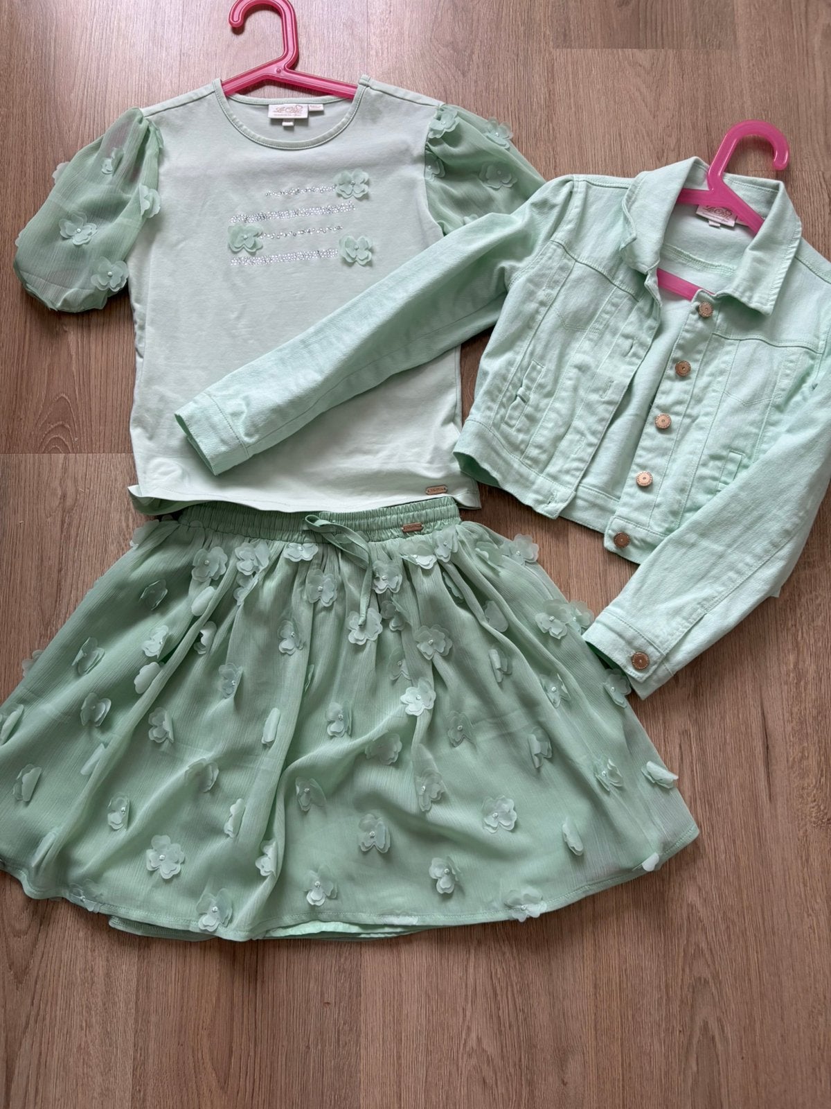 Le chiq meisjes setje maat 134/140, Kinderen en Baby's, Kinderkleding | Maat 134, Ophalen of Verzenden, Zo goed als nieuw, Setje