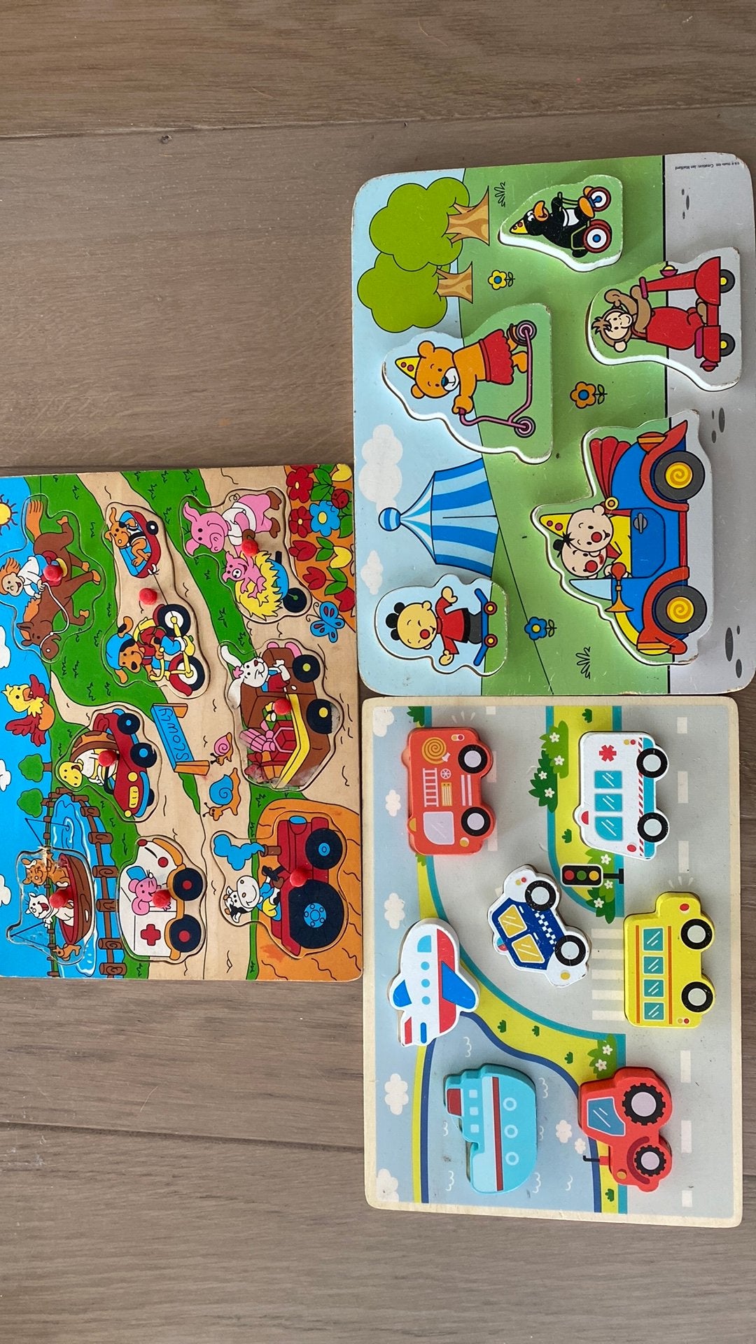 Puzzel maken met vormen, Kinderen en Baby's, Ophalen, Gebruikt, Van hout, Minder dan 10 stukjes
