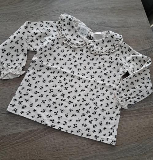 Zara wit bloesje - zwarte bloemetjes 92, Enfants & Bébés, Vêtements enfant | Taille 92, Enlèvement ou Envoi, Chemise ou Chemisier