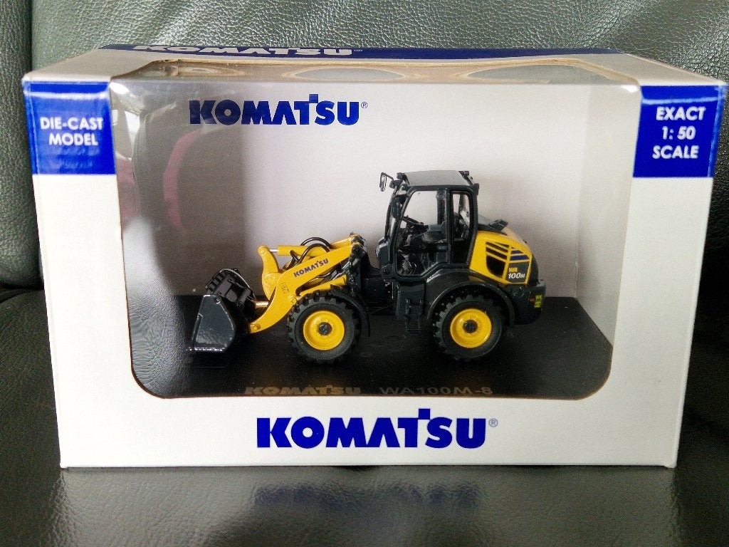 Komatsu miniature 1:50 WA100M-8 tracteur wheel loaderUH 8145, Enlèvement ou Envoi, Neuf, Grue, Tracteur ou Agricole, Autres marques