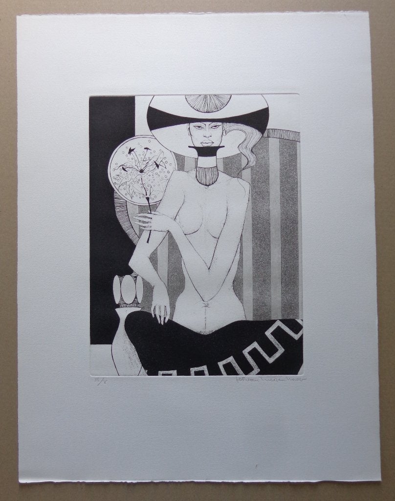 JEF VAN TUERENHOUT / VERHAAL SEIZOENEN / ZW-W ETS / 66x50cm, Antiek en Kunst, Portret en Figuren, Ophalen of Verzenden, Gelimiteerde oplage