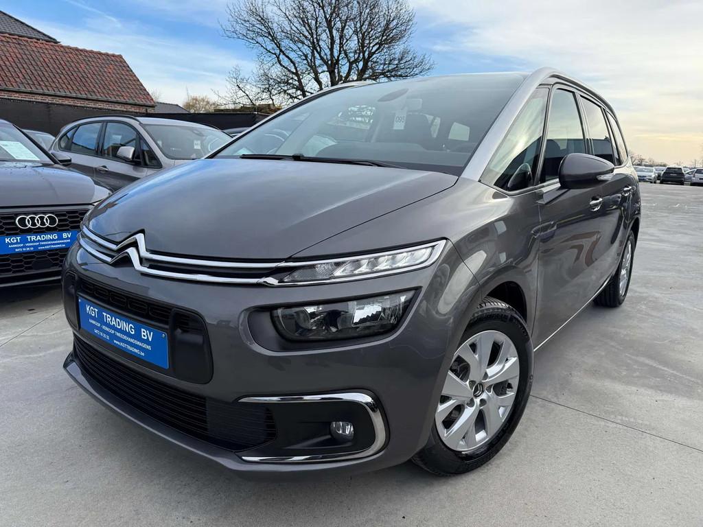 Citroën C4 Spacetourer Grand 1.2i 130PK AUTOMAAT 7 ZIT NAVI, Auto's, Stof, Gebruikt, 1199 cc, 3 cilinders