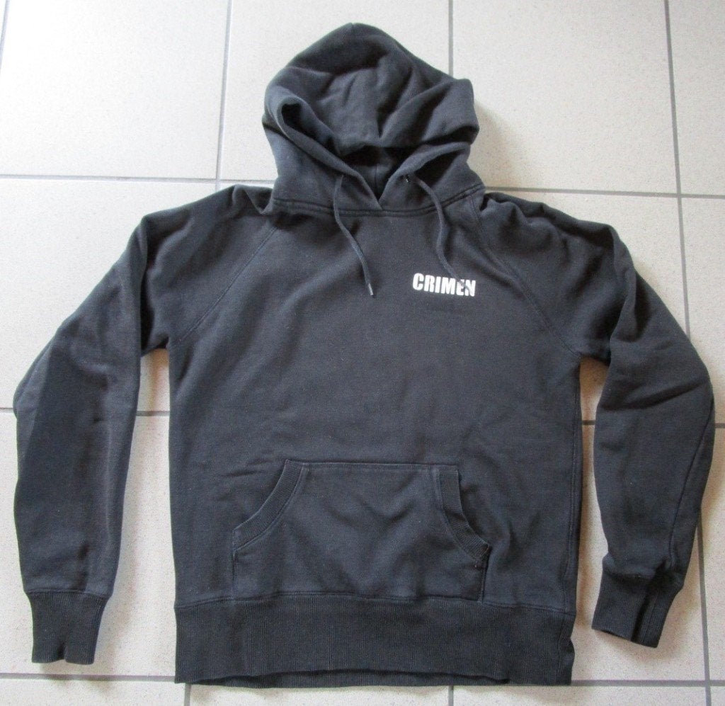 Zwarte sweater hoodie met witte logo’s Crimen - maat L, Vêtements | Hommes, Pulls & Vestes, Andere, Enlèvement ou Envoi, Taille 52/54 (L)